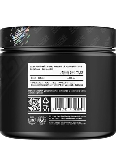 Kingsize Nutrition Betaine Anhydrous 180 Tablet