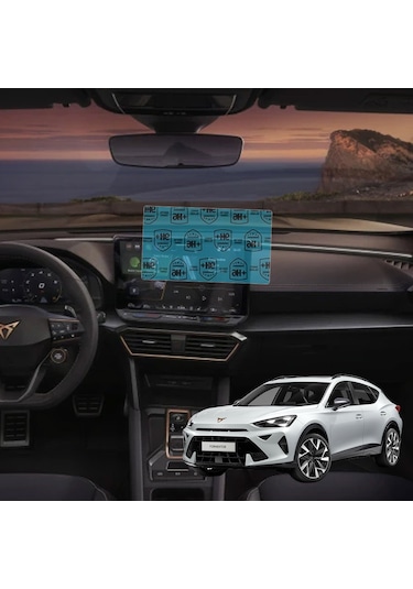 Cupra Formentor Multimedya Paneli Uyumlu Nano Cam Ekran Koruyucu Set