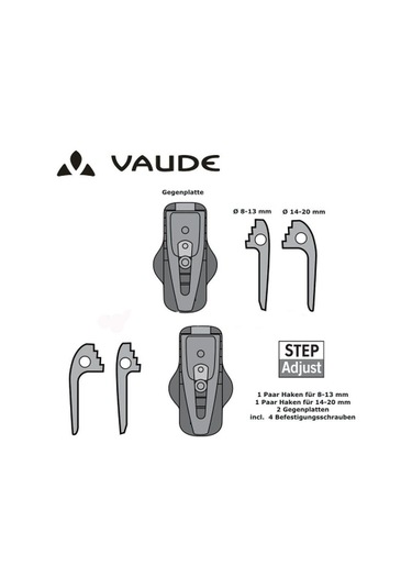 Vaude Step Adjust Oversize Hook Takım Mavi - Beyaz