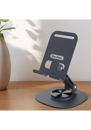 Go Des Gd-hd373 Ayarlanabilir Katlanabilir 360 Derece Dönebilen Telefon Ve Tablet Standı Siyah Siyah