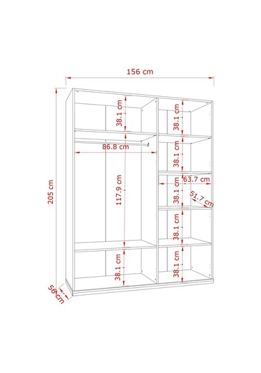 Meltem Kids Natura Genç Odası Dört Kapılı Dolap