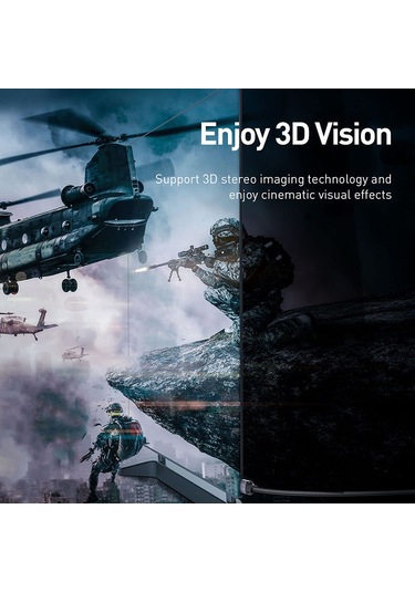 Baseus Hdmı 2.0 4K 219 Geniş Ekran Destekli Hdmı Kablo 3 Metre