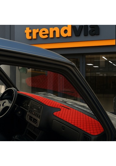 Tofaş Şahin Doğan Kartal Yüksek Kapitone Ön Göğüs Torpido Kaplama Ve Koruma Örtüsü Kırmızı