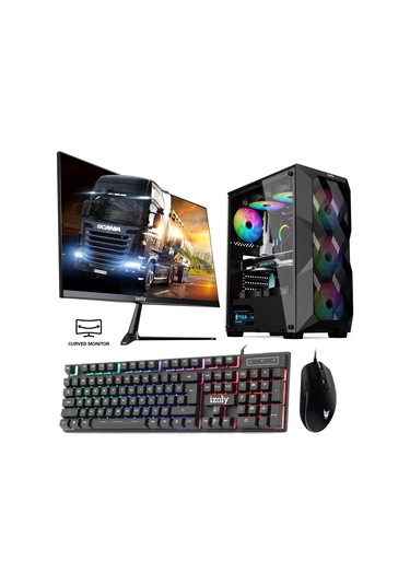 Izoly ST998982 i3-10100F 16 GB 512 GB M.2 NVMe RX580 8 GB 24" Free Dos Masaüstü Oyuncu Bilgisayarı