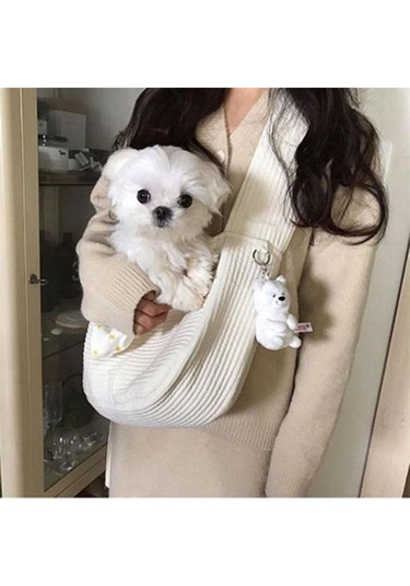 Homyl Taşınabilir Pet Seyahat Çantası Crossbody 9kg-beyaz