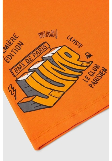 United Colors Of Benetton Erkek Çocuk T Shirt Turuncu 3ı1xg10ıj-1417 Turuncu