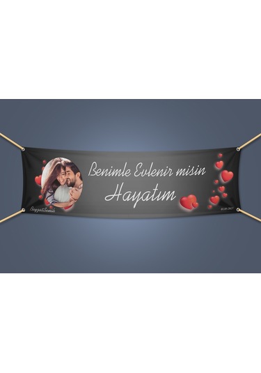 Zemzemreklam Fotoğraflı Evlilik Teklifi Afişi Pankartı