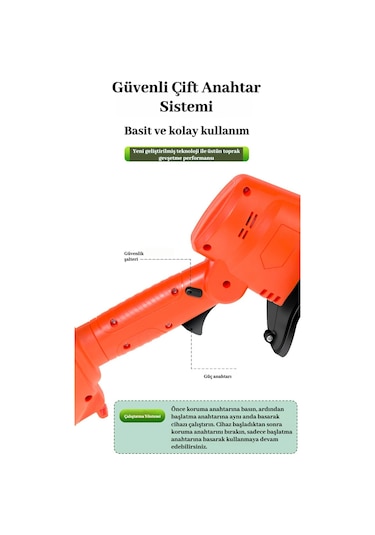 Snapbuy Elektrikli Şarjlı Mini Toprak İşleme Çapa Makinesi (Pil Ve Şarj Dahil Değildir)