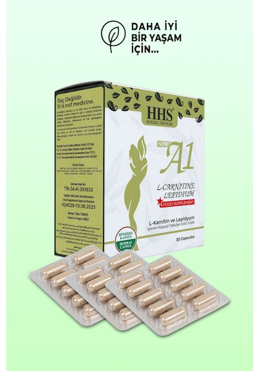 New A1 L Carnitine Lepidium Bitkisel Kapsül Blister 3 Adet Aromasız