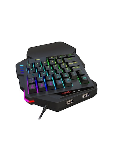 Carrier "hxsj V500 Tek Elle Oyun Klavyesi - Rgb Aydınlatmalı,