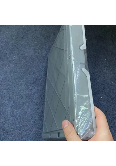 Xuweiwei Küçük Gri Katlanır Plastik Depolama Sepeti Ev Ofis Yatak Altı Organizasyon Gri