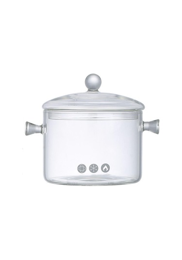 Isıya Dayanıklı Cam Tenceresi Kapaklı, Büyük Çift Kulplar Cam Pişirme Tenceresi, Makarna Erişte İçin Cam Soba Tenceresi, Çorba Cam