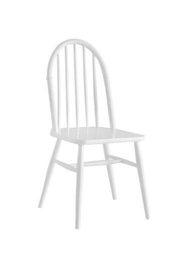 Rustica Classic Ahşap Yemek Sandalyesi Beyaz