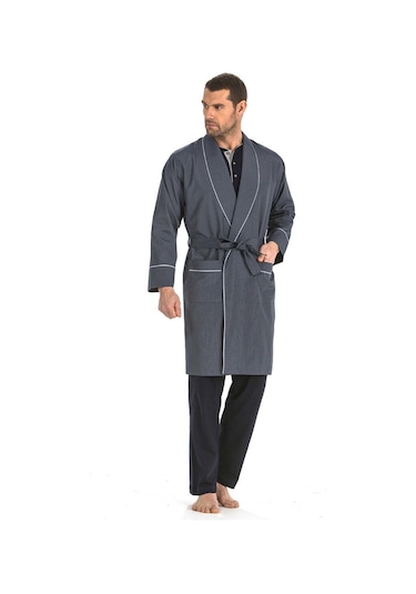 Pierre Cardin 5560 Erkek Çeyizlik Beşli Rop Pijama Takım - Lacivert Lacivert