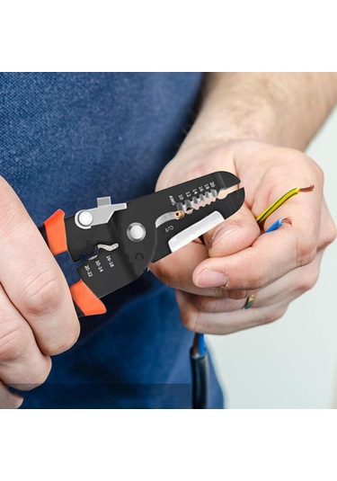 Skycity Endüstriyel Elektrikçi Pense: 8 İnç Multifonksiyonel Kablon Soyucu, Kesici Ve Presleyen El Aleti