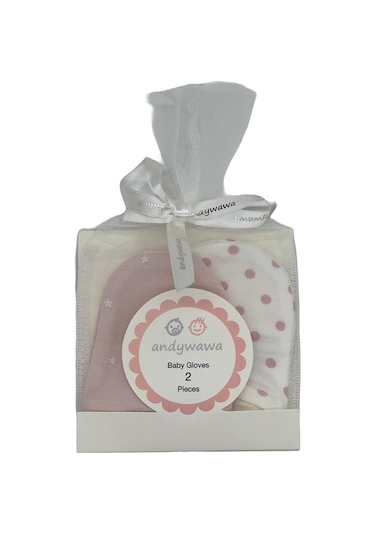 Andywawa Kız Bebek Pembe Yeni Doğan 2'li Eldiven Seti Ac23782 Bej