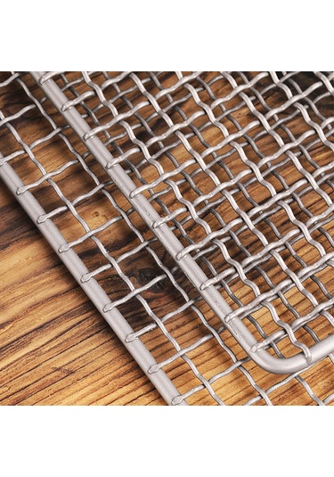 Springsun Titanyum Izgara Ağı - Ultra Hafif, Isı Ve Korozyona Dayanıklı, Düzgün Isıtma, Yemek Tutucu Dalgalı Yüzeyli, Gıda Lezzeti Bozmayan Gümüş