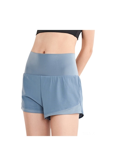 Jeemson Kadın Spor Şortu: Yoga, Koşu Ve Fitness İçin Yüksek Bel Hızlı Kuruma Özellikli Mavi Şort Mavi