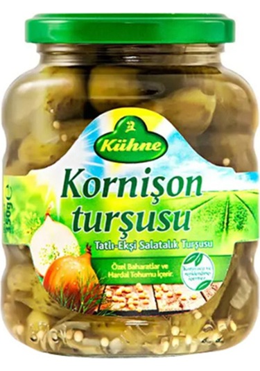 Alman Tipi Kornişon Salatalık Turşusu 350 Ml X4 Paket Geleneksel Lezzet, Sofraların Vazgeçilmezi