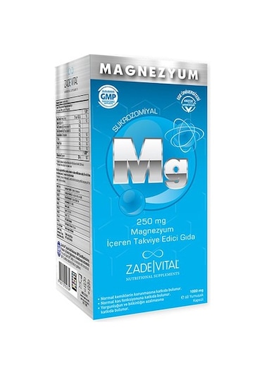 Zade Vital Mg Magnezyum 250Mg 60 Kapsül