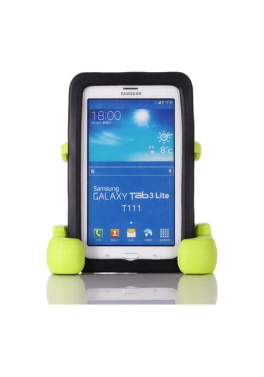Galaxy Uyumlu  Tab 3 Lite 7.0 T110 Zore Eva Boxer Tablet Silikon - Gri Arka Kapak