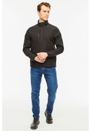 Uniprom Softshell Mont Içi Polarlı Su Ve Rüzgar Geçirmez Pro Model Siyah Erkek Siyah