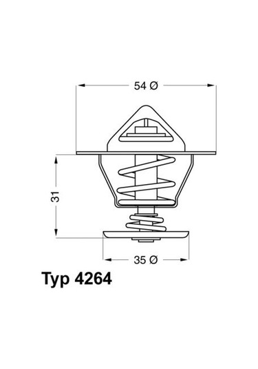 WAHLER 4264.87D Termostat A3 A4 A6 Bora Caddy II Golf Jetta II Passat Polo T4 T5 Octavia Cordoba Ibiza Fabia Felıca