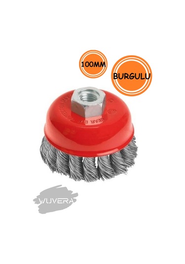 Wuvera 100 Mm Burgulu Çanak Fırça Metal Ve Taş Yüzeyler İçin Profesyonel Temizlik Aracı
