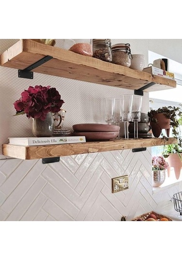 Novahub Yüzer Metal Döküm Raf Braketleri Siyah Kaplama, 4 Adet, Gizlilik Ve Dayanıklılık İçin Mükemmelraf Braketleri Diğer