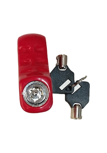 Motosiklet Çelik Disk Kilidi Kilit 5.5 mm Kırmızı