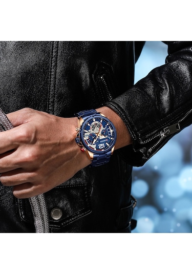 Curren 8395 Çelik Kayışlı Quartz Kol Saati Mavi