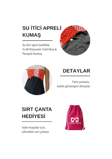 Mayovera Taytlı Mayo - Puantiye Çok Renkli