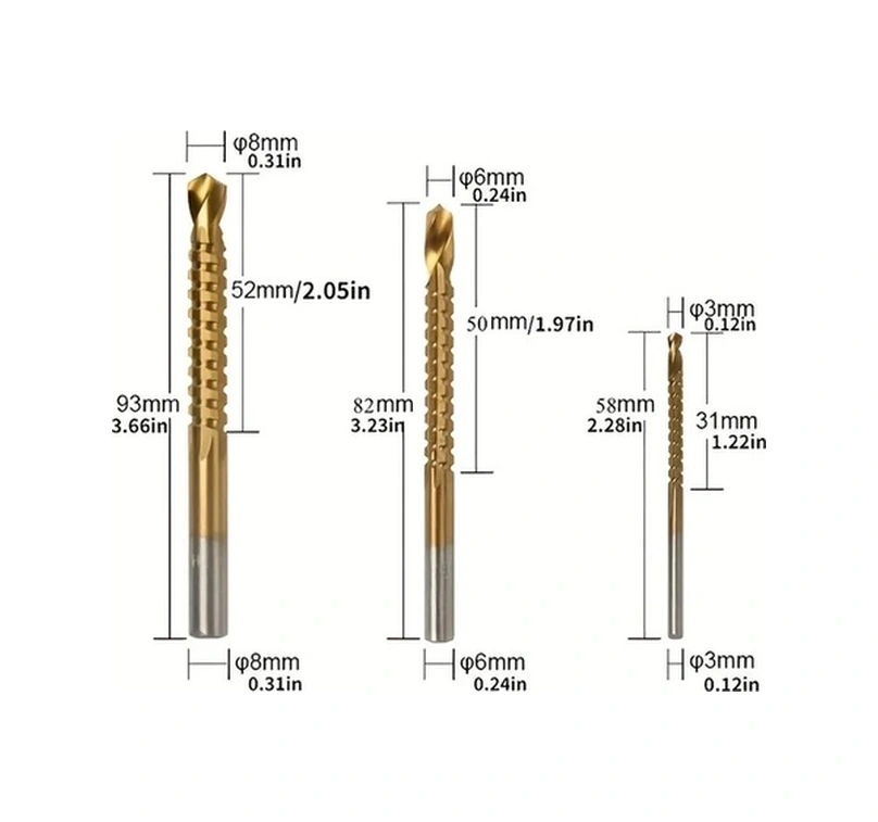 Trendooze Altın 6li Kademeli Matkap Ucu Seti 4-20mm Metal Ahşap Delme