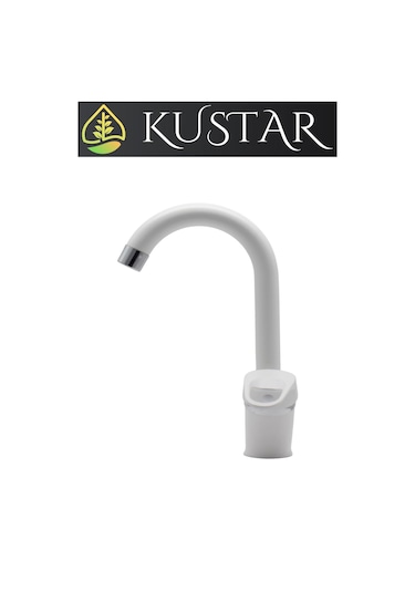 Kustar Cambridge Mix Aç Kapa Banyo Lavabo Bataryası Beyaz