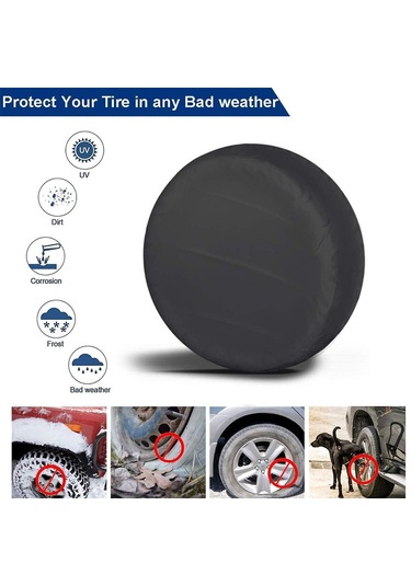 Springsun 2 Adet 33-35in Suv Ve Kamyonlar İçin Su Geçirmez, Güneş Korumalı Lastik Kılıfı - Çizilmeye Dayanıklı 190t Oxford Kumaş