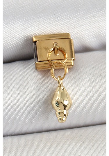 316l Çelik Sallantılı Deniz Kabuğu Model Gold Renk Nomination Charm Çok Renkli