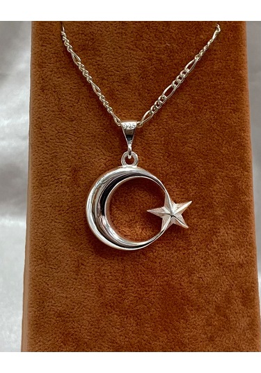 Bayrak Modeli Gümüş Erkek Kolyesi F160020105