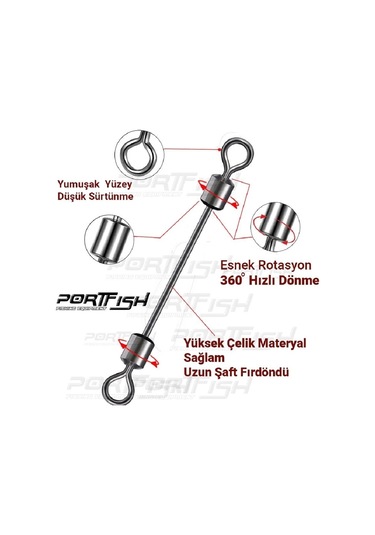 Portfish Bl-5506 Uzun Şaft Takım Fırdondüsü No:8 - Standart