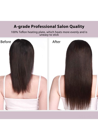 Vkemall Uzun Saç Ekleyici Aleti - 200 C Sabit Sıcaklık, Isı Dağıtımı Dengeli, Ev Ve Berber Shop Uygun, Avrupa Şarjı 220v , Siyah