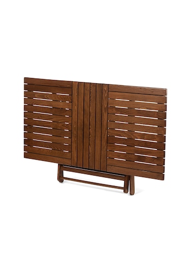 Bahçeme Kaş 80X160 Katlanabilir Ahşap Bahçe Balkon Masası-