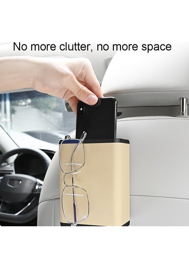 Çok Fonksiyonlu Araba Çöp Kovası Araba Koltuğu Arka Kapı Asılı Saklama Kutusu Gri