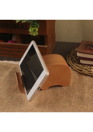 Luckysouk Ahşap Cep Telefonu Montaj Standı Torpido Üstü Ahşap Rengi Gm5ujt