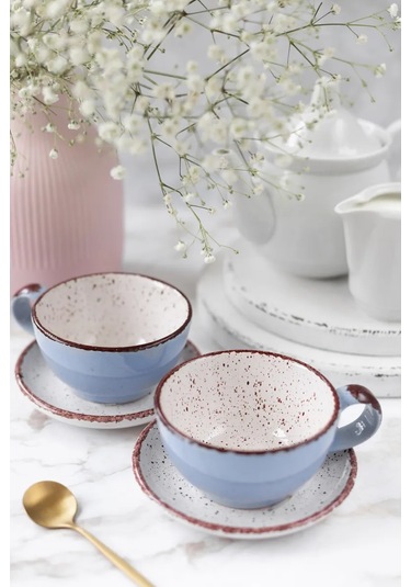 Milla Sweethome Çay Fincanları Seti, Çay Takımı 200ml 396681033 Açık Mavi