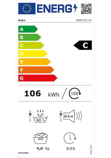 Beko KMB 911 IG 9 KG Çamaşır Kurutma Makinesi
