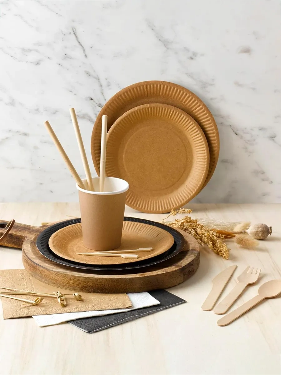 Pakkom Tek Kullanımlık Kağıt Tabak Takımı 471505826 Diğer