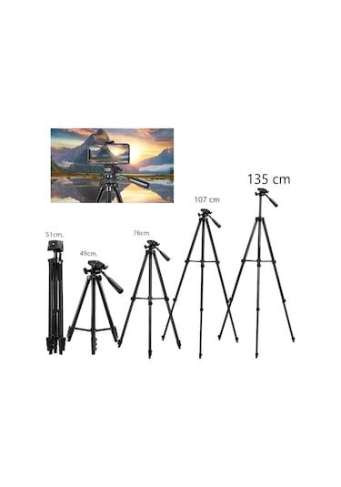 135cm Bleutooth Kumandalı Tripod Projeksiyon Cihazı Uyumlu Tripod
