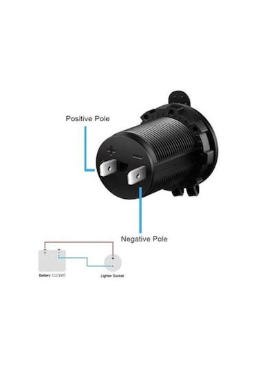 Oto Çakmak Fiş Çakmaklık Dişi Pano Tip 30Mm Şase Monteli