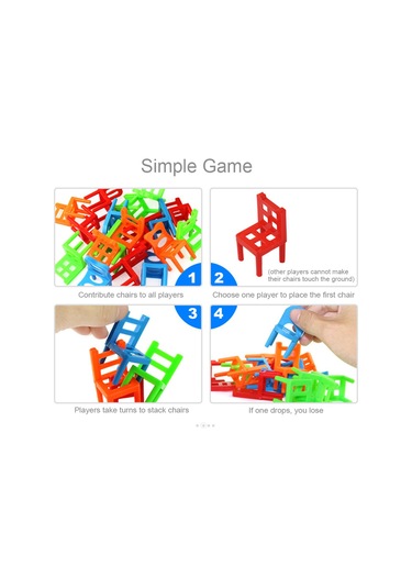 Maiyame 3 Yaş Ve Üstü Çocuklar İçin Plastik Dengeli Sandalye Seti - 18 Adet, Interaktif Oyun Ve Partiler İçin Taşınabilir Diğer