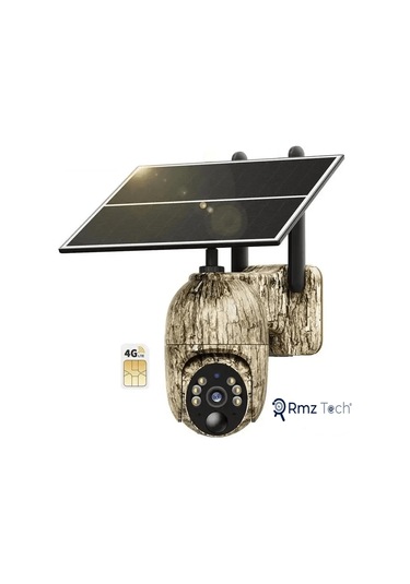 Solar Panelli Sim Kartlı Hareketli Fotokapan Kamuflaj Renk Kamera
