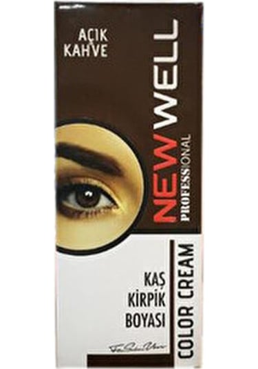 New Well Kaş Kirpik Boyası Açık Kahve